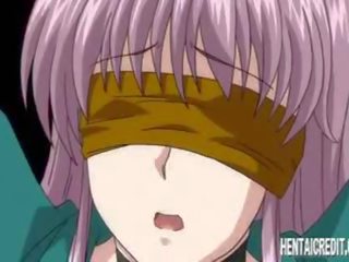 Blindfolded hentai cutie fucked