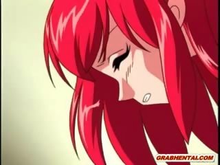 Redhead hentai adolescent nahuli at poked lahat butas sa pamamagitan ng tentacles c