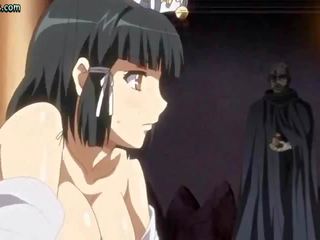 Anime hooker gets covered in cum