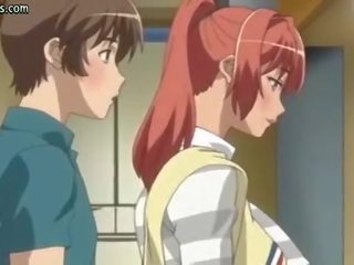 Sekswal anime dalaga pagkuha puke inilatag