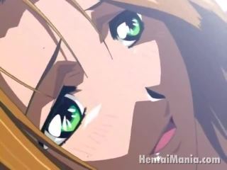 Kiváló blondie anime minx -ban harisnya jelentkeznek díszítve hasított fingered és pisilés minden vége