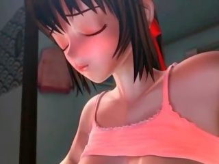 Tuyệt vời dâm dục hentai bé xuất chúng mình với một dương vật giả