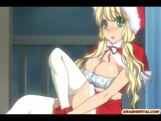 Krūtinga anime santa sunkus poking ir baigimas viduje