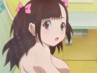 Salle de bain l'anime cochon film avec innocent ado nu nana