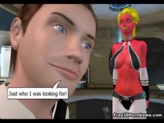 ماكر 3d رسوم متحركة أجنبي جمال يحصل على يمسح و مارس الجنس