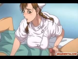 Pechugona hentai enfermera chupando paciente polla y superior poking en º