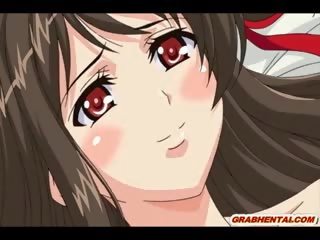 Pechugona hentai alumna consigue squeezed su tetas y súper pinchado