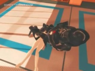 Anime karate damsel fucking monsters giant peter