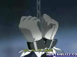 Captive hentai makakakuha ng whipped at mahirap fucked